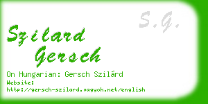 szilard gersch business card